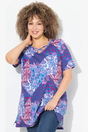 Ulla Popken Große Größen Longshirt, Damen, , Größe: 42/44, Baumwolle