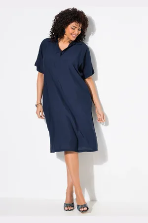 Ulla Popken Große Größen Polokleid, Damen, , Größe: 42/44, Viskose/Synthetische Fasern