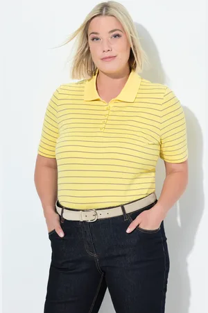 Ulla Popken Große Größen Poloshirt, Damen, , Größe: 46/48, Baumwolle