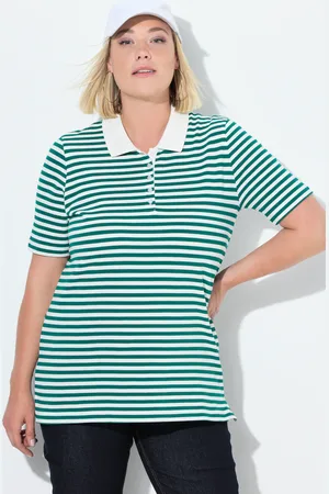 Ulla Popken Große Größen Poloshirt, Damen, , Größe: 46/48, Baumwolle