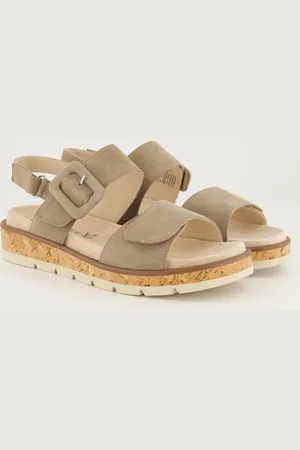 Ulla Popken Caprice Leder-Sandaletten, Damen, , Größe: 41, Leder/Synthetische Fasern