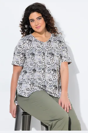 Ulla Popken Große Größen T-Shirt, Damen, , Größe: 42/44, Baumwolle