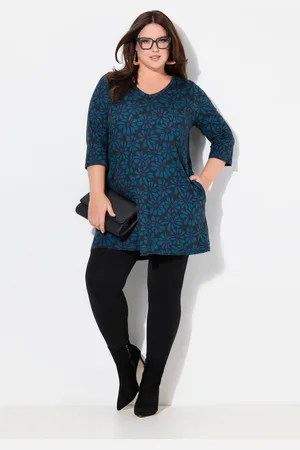 Ulla Popken Große Größen Longshirt, Damen, , Größe: 42/44, Baumwolle