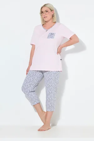 Ulla Popken Große Größen Pyjama, Damen, , Größe: 42/44, Baumwolle