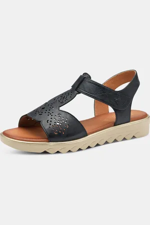 Ulla Popken Riemchensandalen, Damen, , Größe: 37, Synthetische Fasern