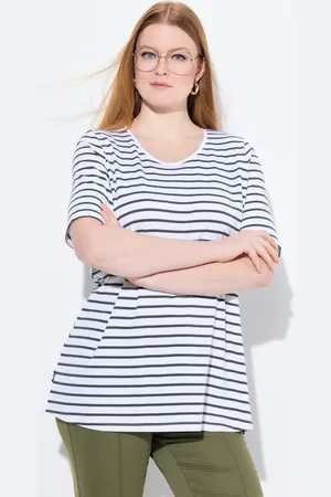 Ulla Popken Große Größen Ringelshirt, Damen, , Größe: 42/44, Baumwolle
