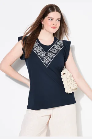 Ulla Popken Große Größen T-Shirt, Damen, , Größe: 42/44, Baumwolle