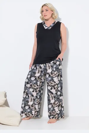 Ulla Popken Große Größen Pyjama, Damen, , Größe: 42/44, Baumwolle/Synthetische Fasern