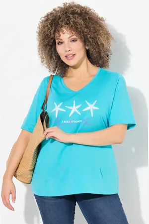 Ulla Popken Große Größen T-Shirt, Damen, , Größe: 42/44, Baumwolle