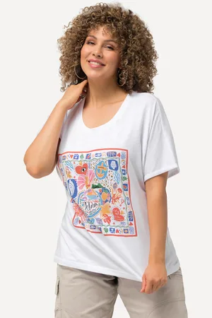 Ulla Popken Große Größen T-Shirt, Damen, , Größe: 42/44, Baumwolle/Synthetische Fasern