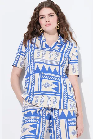 Ulla Popken Große Größen Poloshirt, Damen, , Größe: 42/44, Baumwolle
