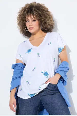 Ulla Popken Große Größen T-Shirt, Damen, , Größe: 42/44, Baumwolle