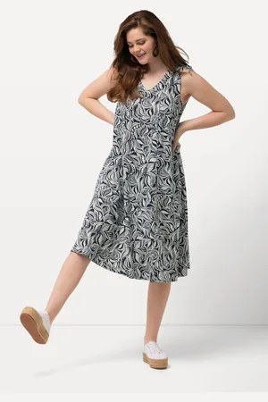 Ulla Popken Große Größen Midikleid, Damen, , Größe: 42/44, Baumwolle