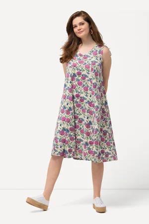 Ulla Popken Große Größen Midikleid, Damen, , Größe: 42/44, Baumwolle