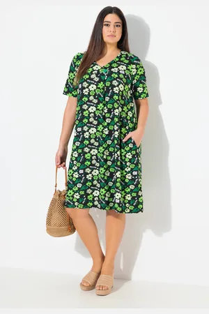 Ulla Popken Große Größen Jerseykleid, Damen, , Größe: 42/44, Baumwolle
