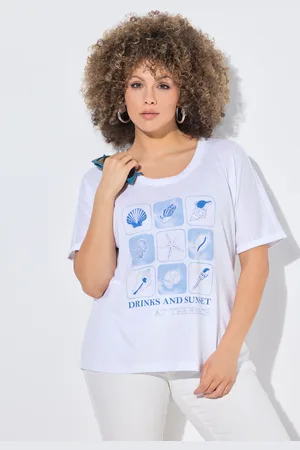 Ulla Popken Große Größen T-Shirt, Damen, , Größe: 42/44, Baumwolle/Synthetische Fasern