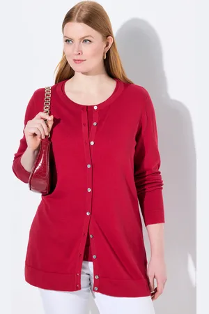 Ulla Popken Große Größen Twinset-Strickjacke, Damen, , Größe: 42/44, Baumwolle
