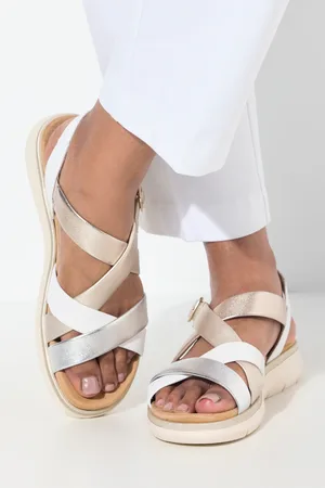 Ulla Popken Leder-Sandalen, Damen, , Größe: 38, Sonstige/Leder