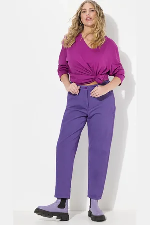 Ulla Popken Große Größen Mom-Colorjeans, Damen, , Größe: 42, Baumwolle