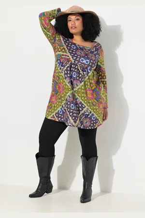 Ulla Popken Große Größen Longshirt, Damen, , Größe: 50/52, Baumwolle