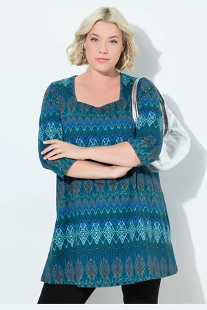 Ulla Popken Große Größen Longshirt, Damen, , Größe: 42/44, Baumwolle