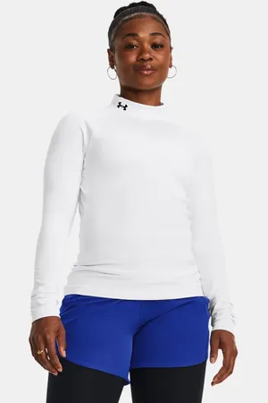 Under Armour ColdGear® Langarm-Oberteil mit Stehkragen für Damen / Schwarz L