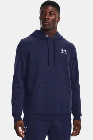 Under Armour Icon Fleece-Hoodie für Herren Midnight Blaue Marine / Weiß L