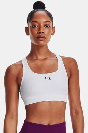 Under Armour HeatGear® Mid Unwattierter Sport-BH für Damen / / Schwarz L