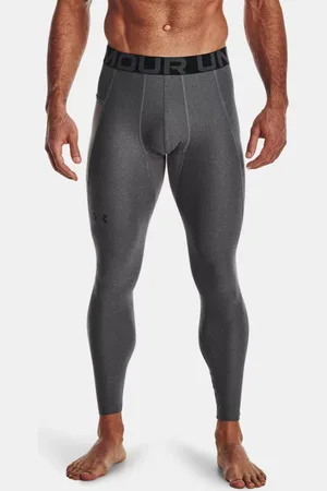 Under Armour HeatGear® Leggings für Herren Carbon Heather / Schwarz L