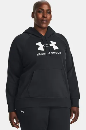 Under Armour Rival Fleece Logo Hoodie für Damen / Weiß 1X