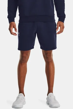 Under Armour Icon Fleece-Shorts für Herren Midnight Blaue Marine / Weiß L