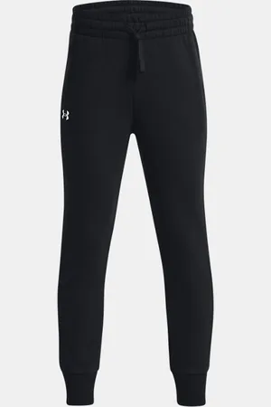 Under Armour Mädchen Rival Jogginghose aus Fleece / Weiß YLG (149 - 160 cm)
