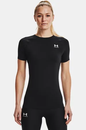 Under Armour HeatGear® Kurzarm-Kompressionsshirt für Damen / Weiß L