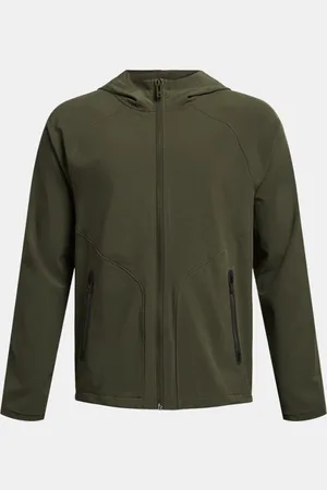 Under Armour Unstoppable mit durchgehendem Zip für Jungen Marine OD / Schwarz YLG (149 - 160 cm)