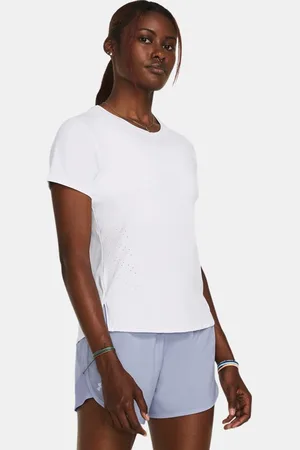 Under Armour Launch Elite Kurzarm-Oberteil für Damen / Reflektierend S