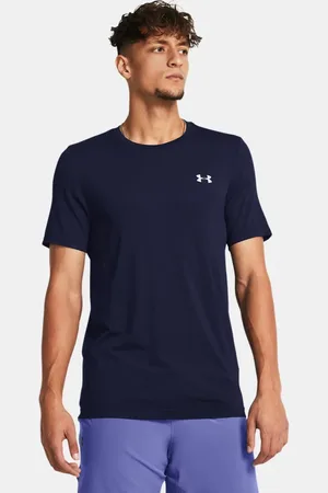 Under Armour Vanish Seamless Kurzarmoberteil für Herren Midnight Blaue Marine / Mod Grau L