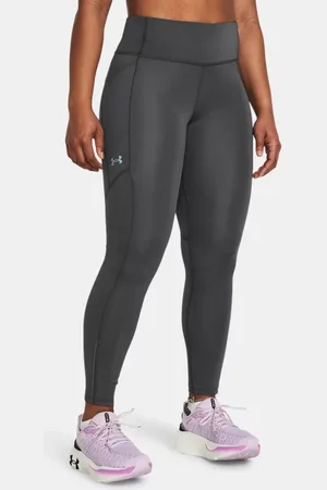 Under Armour Launch Ankle Tights für Damen Castlerock / Castlerock / Reflektierend XS