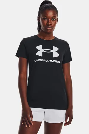Under Armour Rival Logo Kurzarm-Oberteil für Damen / Weiß L