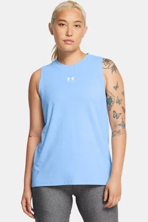 Under Armour Rival Muskel-Tanktop für Damen Horizon / Weiß L