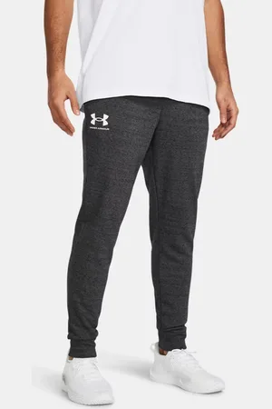 Under Armour Rival Jogginghose aus French Terry für Herren Castlerock Light Heather / Onyx Weiß 3XL