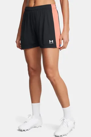 Under Armour Challenger Shorts aus Strick für Damen / Flare Orange / Weiß S