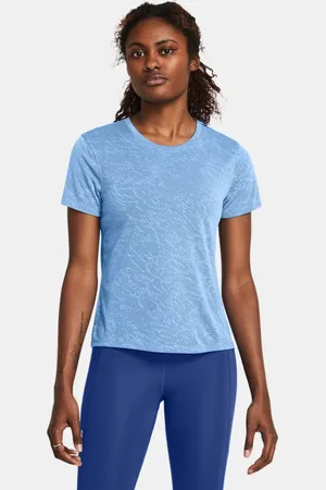 Under Armour Launch Camo Kurzarm-Oberteil für Damen Horizon / Reflektierend L