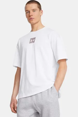 Under Armour Heavyweight Kurzarm-Oberteil mit SM Box Oversize-Passform für Herren / Tetra Grau L