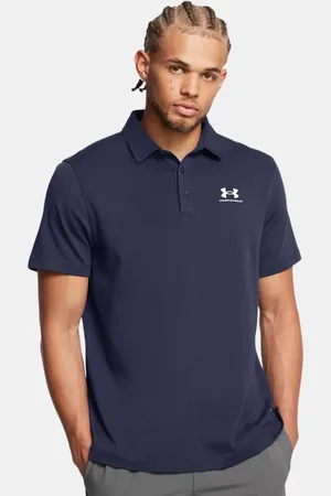 Under Armour Icon Poloshirt für Herren Midnight Blaue Marine / Weiß 3XL