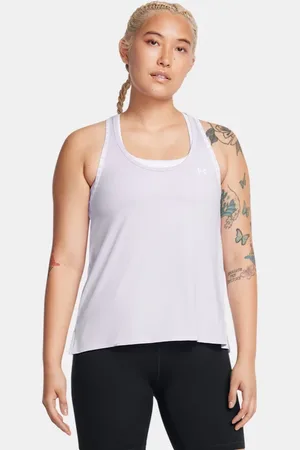 Under Armour Knockout Tanktop für Damen Oberteile für Damen Salt Violett / Weiß XL