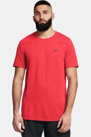 Under Armour Seamless Grid Kurzarm-Oberteil für Herren Racer / Cardinal S
