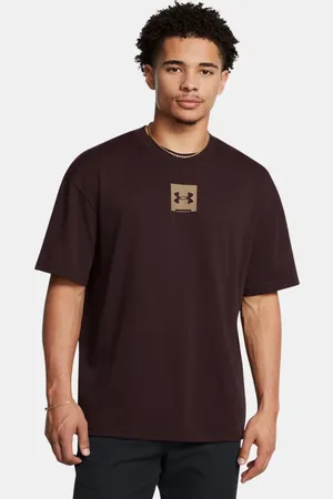 Under Armour Heavyweight Kurzarm-Oberteil mit SM Box Oversize-Passform für Herren Obsidian / Coyote S
