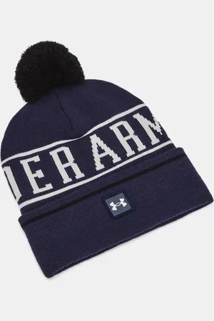 Under Armour Halftime Mütze mit Bommel für Herren Midnight Blaue Marine / Summit Weiß / Weiß EINHEITSGRÖSSE