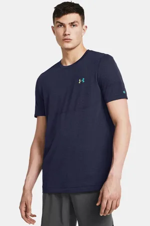 Under Armour Vanish Elite Seamless Kurzarm-Oberteil für Herren Midnight Blaue Marine / Iridescent L