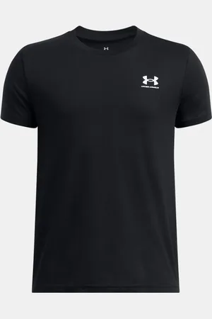 Under Armour Jungen Sportstyle Oberteil mit Logo links an der Brust, kurzärmlig / Weiß YMD (137 - 149 cm)